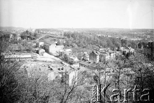 Po 1957 roku,  Lwów, Ukraina, ZSRR.
Widok na miasto z Cmentarza Łyczakowskiego. 
Fot. NN, udostępnił Eugeniusz Cydzik w ramach projektu 