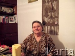 08.09.2007, Lwów, Ukraina.
Elżbieta Wieremiej. Zdjęcie zrobione podczas wywiadu.
Fot. Anna Wylegała, zbiory Archiwum Historii Mówionej Ośrodka KARTA i Domu Spotkań z Historią, udostępniła Elżbieta Wieremiej w ramach projektu 