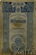 Początek XX w., Czerniowce, Królestwo Rumunii.
Rewers odbitki fotograficznej wykonanej w atelier fotograficznym 