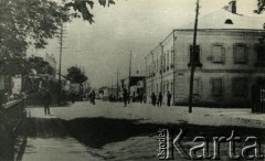 1920-1939, Pińsk, woj. poleskie, Polska.
Ulica Tadeusza Kościuszki.
Fot. NN, zbiory Archiwum Historii Mówionej Ośrodka KARTA i Domu Spotkań z Historią, udostępniła Albina Smołko w ramach projektu 