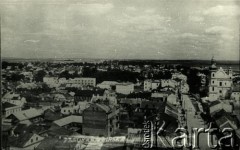 1920-1939, Pińsk, woj. poleskie, Polska.
Panorama miasta od ulicy Kościuszki.
Fot. NN, zbiory Archiwum Historii Mówionej Ośrodka KARTA i Domu Spotkań z Historią, udostępniła Albina Smołko w ramach projektu 