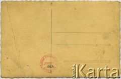 1929, Hrubieszów, woj. lubelskie, Polska.
Rewers fotografii o sygnaturze AHM_PnW_0819_0002_0007a:
Portret Marii Ługińskiej z dziećmi. Fotografia wykonana w zakładzie fotograficznym 