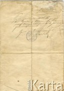 2.12.1905, Czortków, zabór austriacki.
Kontrakt darowizny nieruchomości - gruntów rolnych.
Zbiory Archiwum Historii Mówionej Ośrodka KARTA i Domu Spotkań z Historią, udostępnił Włodzimierz Cependa w ramach projektu 