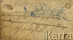 Przed 1914, Kanada.
Rewers odbitki fotograficznej o sygnaturze AHM_PnW_0982_0002_0015a:
Władysław Witwicki, ojciec Marii Witwickiej z dziewczynką.
Fot. NN, zbiory Archiwum Historii Mówionej Ośrodka KARTA i Domu Spotkań z Historią, udostępniła Maria Witwicka w ramach projektu 