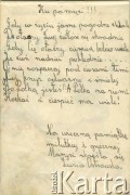 Lata 40., Czortków, Polska.
Wpis Iwony Ostrowskiej w pamiętniku Marii Witwickiej.
Fot. NN, zbiory Archiwum Historii Mówionej Ośrodka KARTA i Domu Spotkań z Historią, udostępniła Maria Witwicka w ramach projektu 