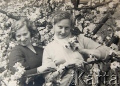 Lata 50., Pińsk, Białoruska SRR, ZSRR.
Portret sióstr. Barbara (z lewej) i Urszula Szymańskie.
Fot. NN, zbiory Archiwum Historii Mówionej Ośrodka KARTA i Domu Spotkań z Historią, udostępniła Urszula Szymańska w ramach projektu 