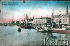 Przed 1917, Ryga, Cesarstwo Rosyjskie.
Widok na port.
Fot. NN, zbiory Archiwum Historii Mówionej Ośrodka KARTA i Domu Spotkań z Historią, udostępniła Regina Mieszkowska w ramach projektu 