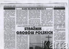 20-26.01.1997 r., Białoruś.
Artykuł w gazecie 