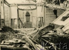 1962, Konstantynów, Białoruska SRR, ZSRR.
Zburzony Kościół Trójcy Świętej.
Fot. NN, zbiory Archiwum Historii Mówionej Ośrodka KARTA i Domu Spotkań z Historią, udostępnił w ramach projektu 