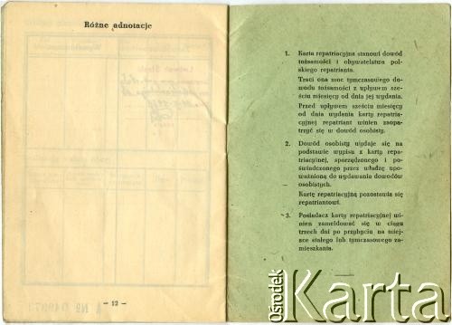 15.07.1958, Biała Podlaska, Polska.
Karta Repatriacyjna Józefy Niechwiadowicz (ur. 1912 r. we wsi Zaborce) - córka Konstantego i Adeli Niechwiadowicz, matka Teresy Muchiny. Strona 8/8.
Fot. NN, zbiory Archiwum Historii Mówionej Ośrodka KARTA i Domu Spotkań z Historią, udostępniła Teresa Muchina w ramach projektu 