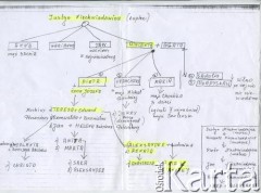 Brak daty, brak miejsca.
Drzewo genealogiczne rodziny Niechwiadowiczów.
Fot. NN, zbiory Archiwum Historii Mówionej Ośrodka KARTA i Domu Spotkań z Historią, udostępniła Teresa Muchina w ramach projektu 