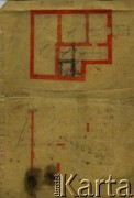 1928, Łuck, woj. wołyńskie, Polska.
Plan budynku (dokument 1/2).
Zbiory Archiwum Historii Mówionej Ośrodka KARTA i Domu Spotkań z Historią, udostępniła Jadwiga Bobrowa w ramach projektu 