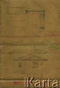 5.04.1934, Łuck, woj. wołńskie, Polska.
Plan domu Dymitra Bobrowa (teścia Jadwigi Bobrowej) - strona 2/3.
Zbiory Archiwum Historii Mówionej Ośrodka KARTA i Domu Spotkań z Historią, udostępniła Jadwiga Bobrowa w ramach projektu 