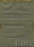 29.07.1933, Łuck, woj. wołyńksie, Polska.
Pierwszy wypis aktu notarialnego dotyczącego zakupu przez Dymitra Bobrowa (teścia Jadwigi Bobrowej) działki przy ul. Bankowej w Łucku (strona 1 z 7). 
Zbiory Archiwum Historii Mówionej Ośrodka KARTA i Domu Spotkań z Historią, udostępniła Jadwiga Bobrowa w ramach projektu 