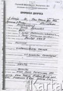 1937, Ukraińska SRR, ZSRR.
Protokół przesłuchania. (1/4)
Fot. NN, zbiory Archiwum Historii Mówionej Ośrodka KARTA i Domu Spotkań z Historią, udostępnił Józef Rafalski w ramach projektu 
