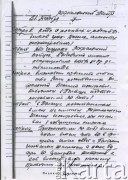 1937, Ukraińska SRR, ZSRR.
Protokół przesłuchania. (3/4)
Fot. NN, zbiory Archiwum Historii Mówionej Ośrodka KARTA i Domu Spotkań z Historią, udostępnił Józef Rafalski w ramach projektu 