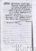 1937, Ukraińska SRR, ZSRR.
Protokół przesłuchania. (4/4)
Fot. NN, zbiory Archiwum Historii Mówionej Ośrodka KARTA i Domu Spotkań z Historią, udostępnił Józef Rafalski w ramach projektu 