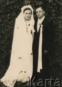 16.07.1958, Mościska, Ukraińska SRR, ZSRR.
Fotografia ślubna Stanisława i Marii Kawałek.
Fot. NN, zbiory Archiwum Historii Mówionej Ośrodka KARTA i Domu Spotkań z Historią, udostępnił Stanisław Kawałek w ramach projektu 