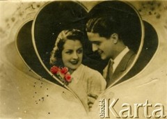2.10.1947, Kijów, Ukraińska SRR, ZSRR.
Portret zakochanych. Pamiątka, którą Czesława Parnicka otrzymała od sympatii, Mikołaja.
Fot. NN, zbiory Archiwum Historii Mówionej Ośrodka KARTA i Domu Spotkań z Historią, udostępniła Czesława Parnicka w ramach projektu 
