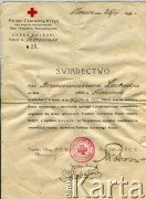 25.04.1936, Słonim, woj. nowogródzkie, Polska.
Świadectwo ukończenia kursów PCK przez Leokadię Brancewiczównę.
Fot. NN, zbiory Archiwum Historii Mówionej Ośrodka KARTA i Domu Spotkań z Historią, udostępniła Leokadia Woronko w ramach projektu 