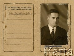 Przed 1939, Wilno, Polska.
Zdjecie legitymacyjne Jana Chłosty, studenta Uniwersytetu im. Stefana Batorego w Wilnie.
Fot. NN, zbiory Archiwum Historii Mówionej Oorodka KARTA i Domu Spotkan z Histori1 udostepni3a Helena Pietrakowa w ramach projektu 