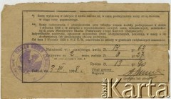 3.07.1928, pow. święciański, woj. wileńskie, Polska.
Pokwitowanie wydane Wiktorowi Szylkinowi przez Urząd Gminy, strona 2/2.
Fot. NN, zbiory Archiwum Historii Mówionej Ośrodka KARTA i Domu Spotkań z Historią, udostępnił Stanisław Szylkin w ramach projektu 