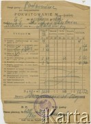 9.05.1932, Podbrodzie, woj. wileńskie, Polska.
Pokwitowanie wydane przez Zarząd gminy w Podbrodziu.
Fot. NN, zbiory Archiwum Historii Mówionej Ośrodka KARTA i Domu Spotkań z Historią, udostępnił Stanisław Szylkin w ramach projektu 