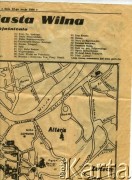 12.05.1936, Wilno, Polska.
Plan miasta, cz. 1/3.
Fot. NN, zbiory Archiwum Historii Mówionej Ośrodka KARTA i Domu Spotkań z Historią, udostępniła Ludwika Januszkiewicz w ramach projektu 