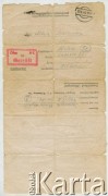 27.04.1944, Oflag II C, Woldenberg (obecnie Dobiegniew), III Rzesza.
Kartka pocztowa Romana Samoszuka do matki, Marii Brzezina, strona 1/2.
Fot. NN, zbiory Archiwum Historii Mówionej Ośrodka KARTA i Domu Spotkań z Historią, udostępniła Maria Magalińska w ramach projektu 