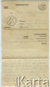 4.01.1940, Kriegsgefangenenlager (obóz jeniecki), Oflag IXB, III Rzesza.
Kartka pocztowa Romana Samoszuka do matki, Marii Brzezina, strona 1/2.
Fot. NN, zbiory Archiwum Historii Mówionej Ośrodka KARTA i Domu Spotkań z Historią, udostępniła Maria Magalińska w ramach projektu 