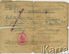 3.04.1940, Kołomyja, ZSRR.
Wypis ze świadectwa urodzenia Ludwiki Izydory Dylińskiej.
Zbiory Archiwum Historii Mówionej Ośrodka KARTA i Domu Spotkań z Historią, udostępnił Stanisław Baraniuk w ramach projektu 
