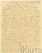 17.12.1942, Mizocz, Generalne Gubernatorstwo.
List od Filipa Żurkowskiego do Anzelma Iwaszkiewicza, strona 1/2.
Dotyczy warunków życia w Generalnym Gubernatorstwie i Kresach Wschodnich. 
Zbiory Archiwum Historii Mówionej Ośrodka KARTA i Domu Spotkań z Historią, udostępnił Anzelm Iwaszkiewicz w ramach projektu 