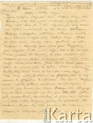10.06.1942, Warszawa, Generalne Gubernatorstwo.
List od Filipa Żurkowskiego do Anzelma Iwaszkiewicza. Strona 1/2.
Sprawy rodzinne - śmierć małżonki Anzelma Iwaszkiewicza.
Zbiory Archiwum Historii Mówionej Ośrodka KARTA i Domu Spotkań z Historią, udostępnił Anzelm Iwaszkiewicz w ramach projektu 