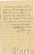 15.05.1942, Mizocz, Ukraina.
List od Józefa Stankiewicza do Anzelma Iwaszkiewicza. Strona 3/3.
Zbiory Archiwum Historii Mówionej Ośrodka KARTA i Domu Spotkań z Historią, udostępnił Anzelm Iwaszkiewicz w ramach projektu 