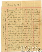 9.03.1942, Mizocz, Ukraina
List od Józefa Stankiewicza do Anzelma Iwaszkiewicza. Strona 1/2.
Zbiory Archiwum Historii Mówionej Ośrodka KARTA i Domu Spotkań z Historią, udostępnił Anzelm Iwaszkiewicz w ramach projektu 