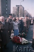 18.04.1988, Warszawa, Polska.
Otwarcie Traktu Pamięci Męczeństwa i Walki Żydów, w przeddzień obchodów 45. rocznicy powstania w getcie warszawskim.
Fot. Edward Grochowicz, zbiory Ośrodka KARTA