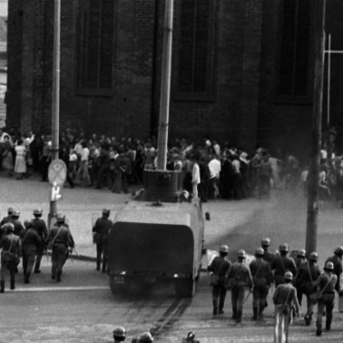 Fotografia z kolekcji tematycznej: manifestacja w rocznicę podpisania porozumień sierpniowych w Gorzowie Wielkopolskim